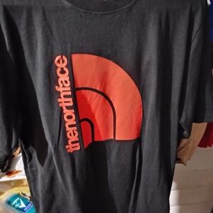 The North Face Charcoal and Red Graphic Tee